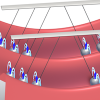 Dipolar Quantum Newton's Cradle